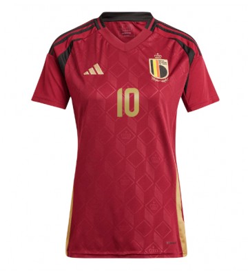 Belgien Romelu Lukaku #10 Hjemmebanetrøje Dame EM 2024 Kortærmet